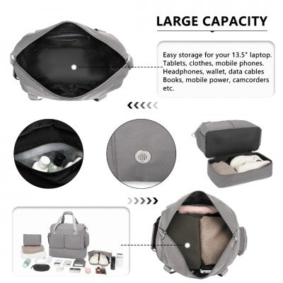 Waterproof Multi-Pocket Travel/Hospital Bag Set (Available in Grey/Beige) - Little Lug