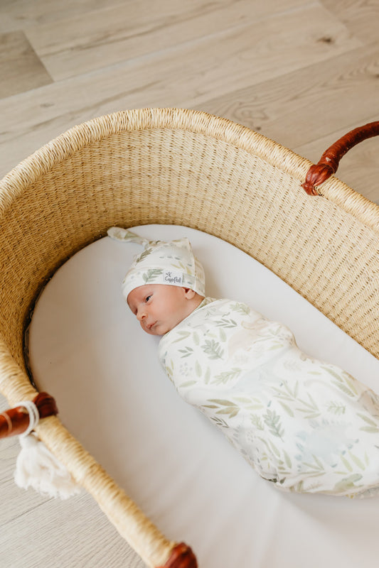 Copper Pearl Top Knot Hat Rex 0-4m