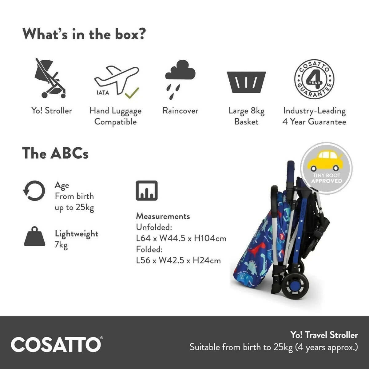 Cosatto Yo! Stroller - Silhouette