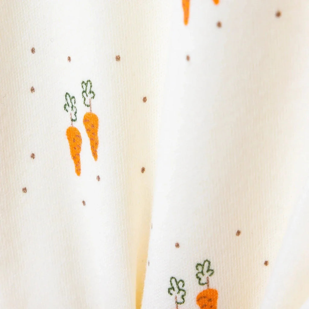 Bebetto Bunny Embroidered Long Sleeve Interlock Baby Sleepsuit with Feet (Newborn to 6-9 Months)