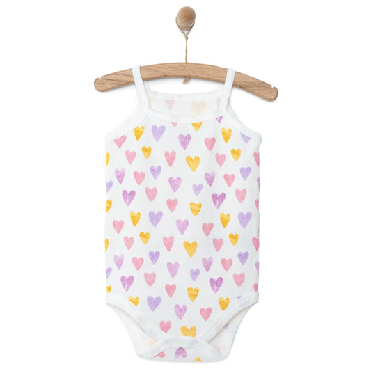 HelloBaby Baby Girl Rope Strap Bodysuit - Ecru