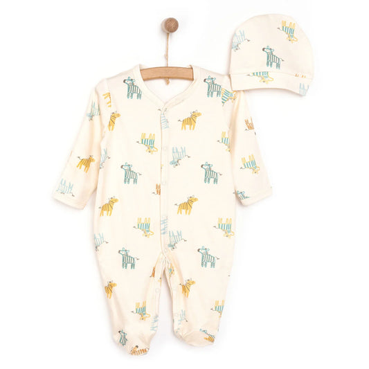 HelloBaby Newborn Boy Jumpsuit-Hat