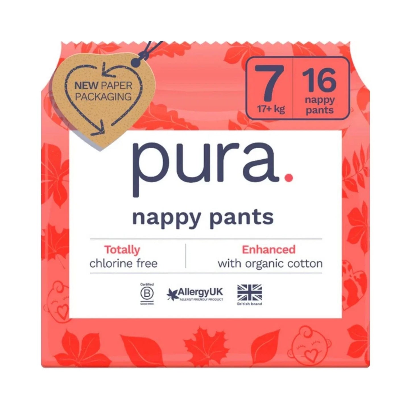 Pura Eco Nappy Pants Size 7 - 16 nappies