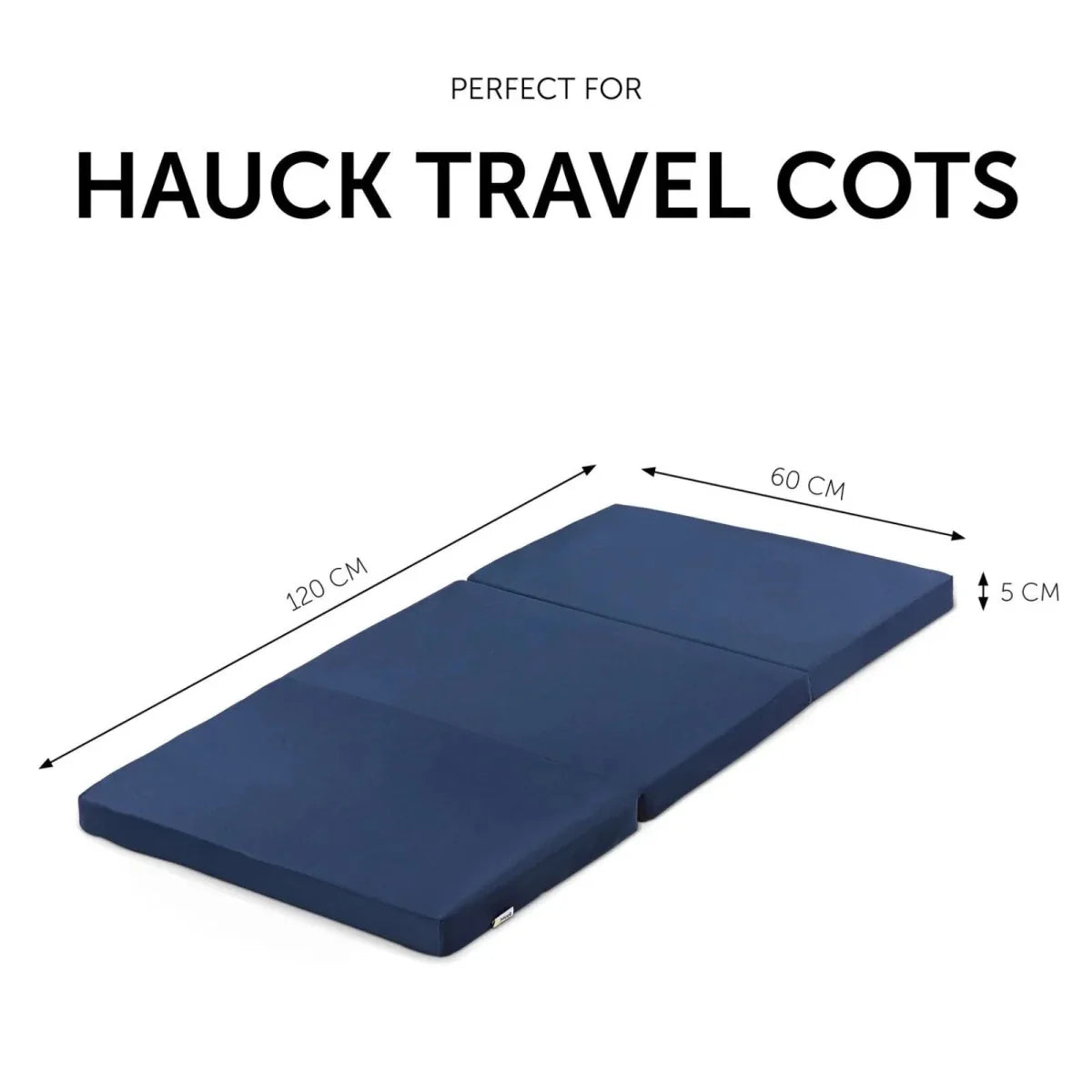 Hauck Sleeper Travel Cot Mattress 120x60cm - Grey