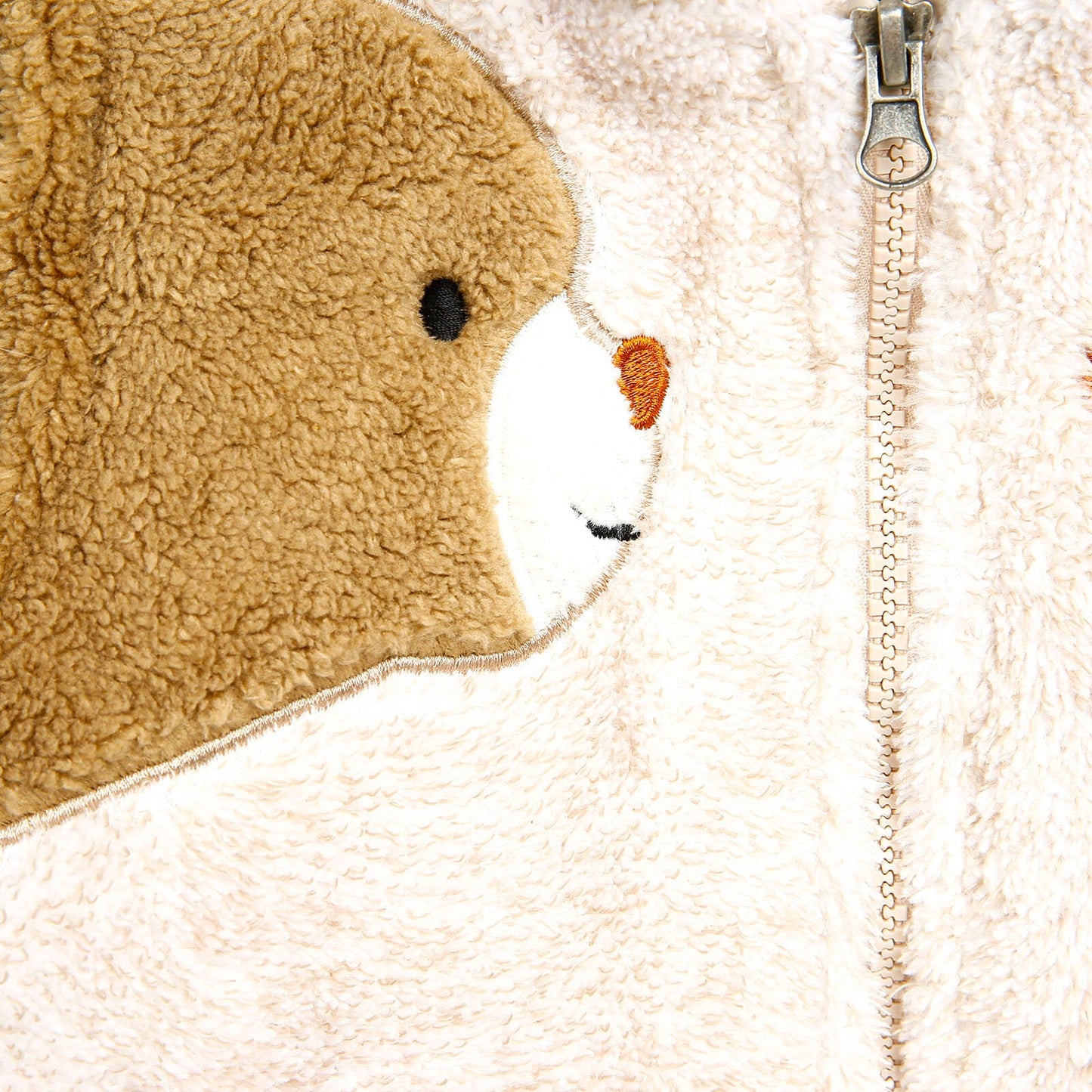 Midimod Newborn Cute Bears Welsoft Footed Jumpsuit - Beige