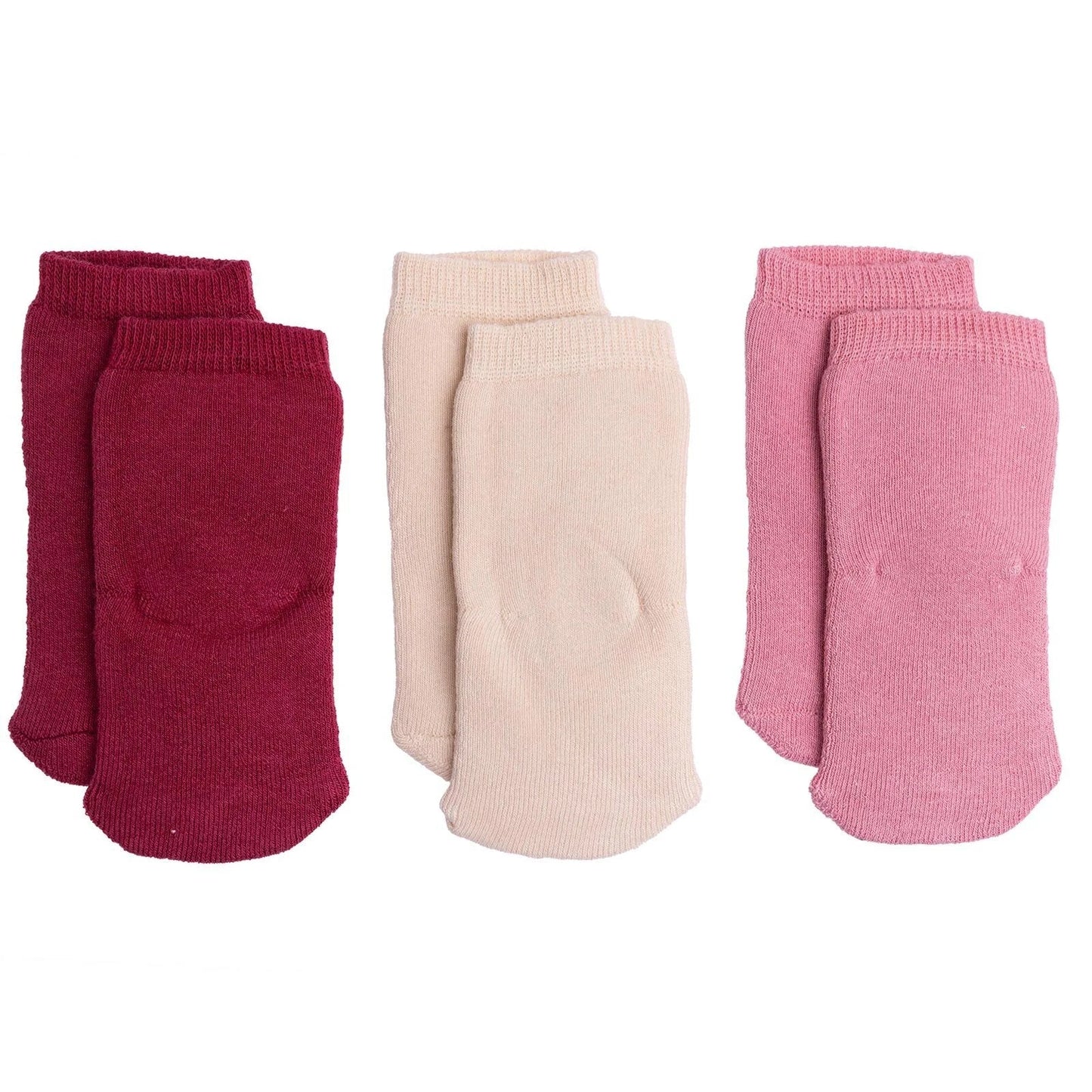 HelloBaby Girl Chenille Socks 3 Pack - Light Rose