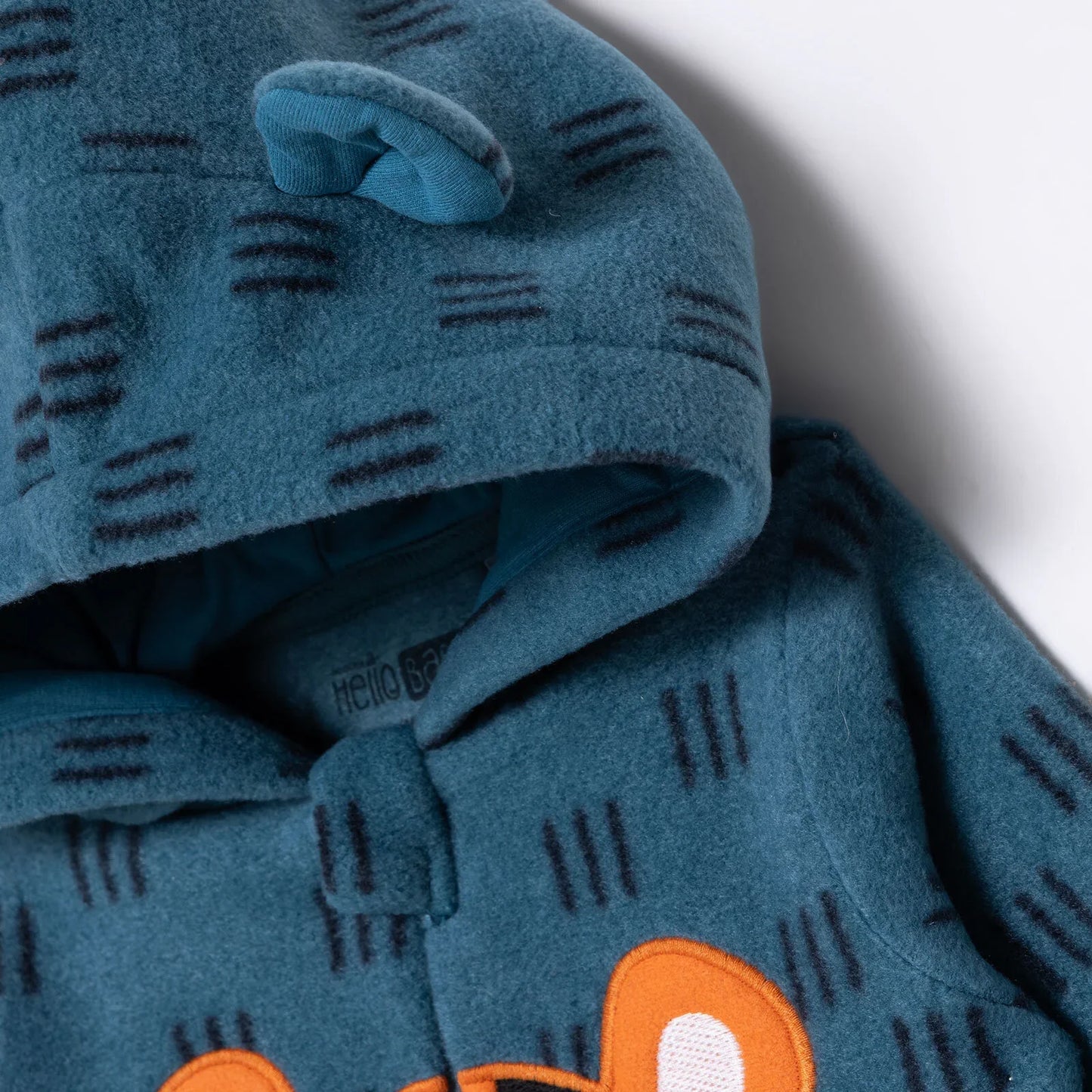 HelloBaby Newborn Polar Footed Jumpsuit - Petrol Printed