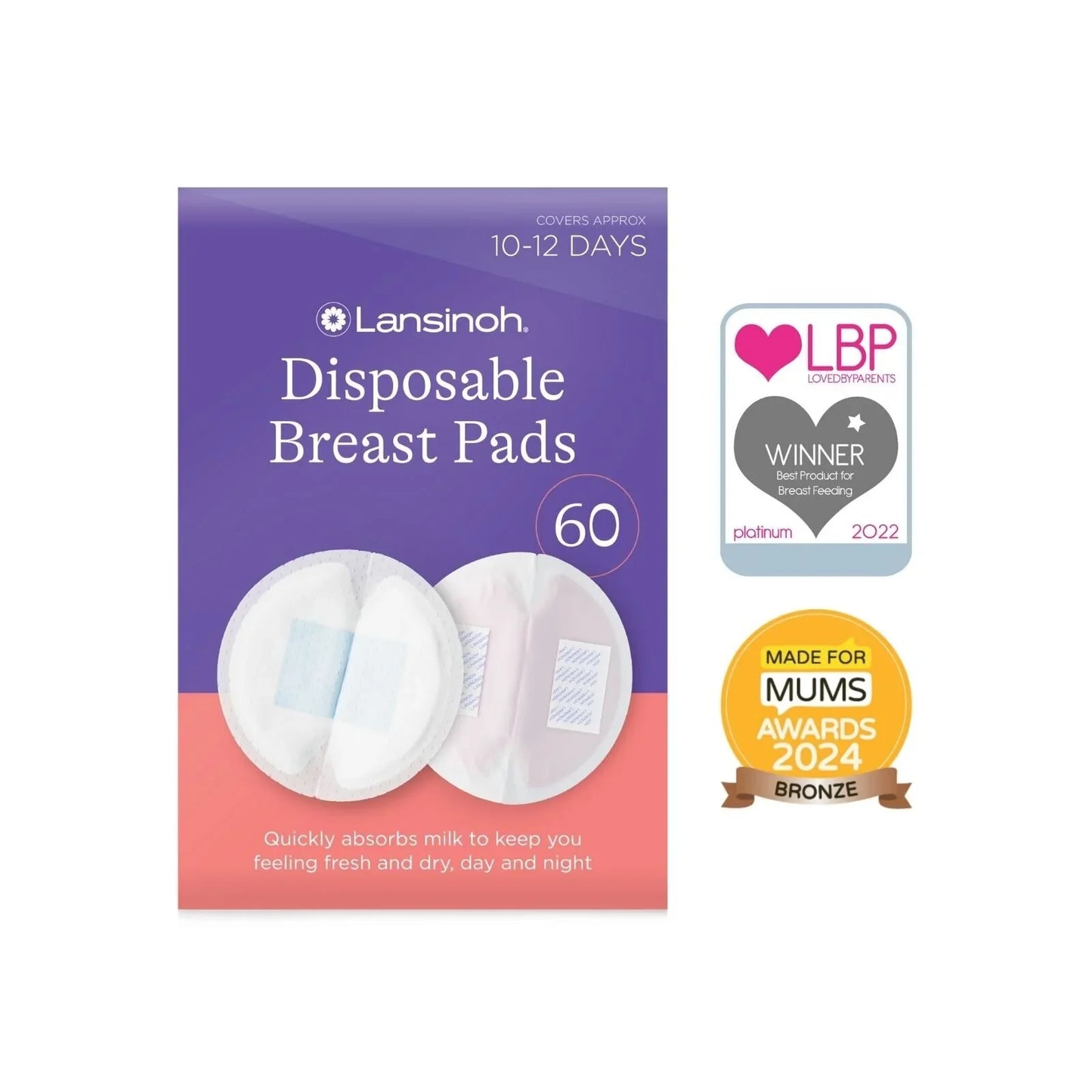 Lansinoh Ultra Thin Stay Dry Nursing Breast Pads 60 pcs