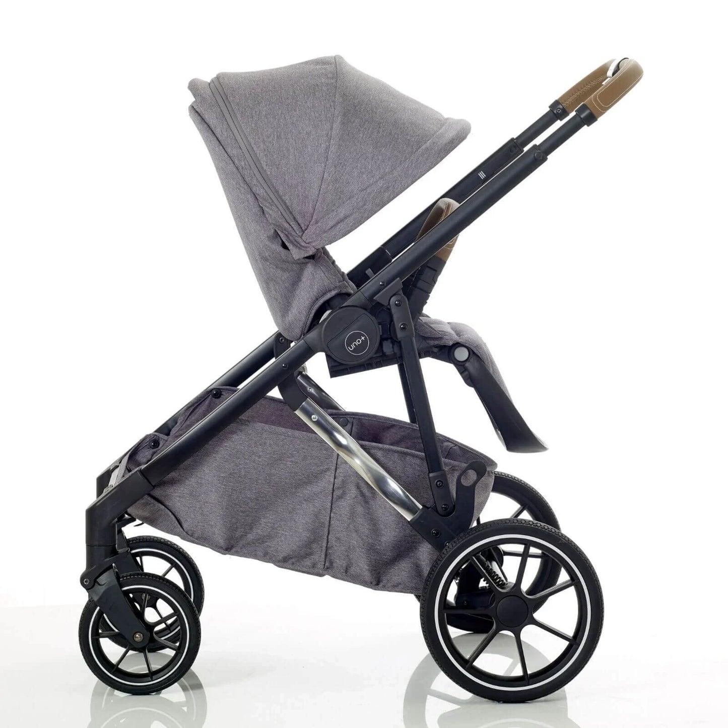 Mee-Go Uno Plus 2-in-1 Pushchair & Pram - Grey/Chrome