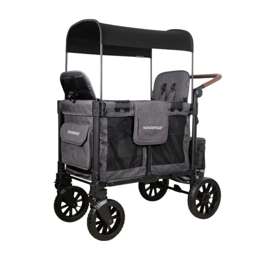 Wonderfold W2 Luxe Pro Stroller Wagon - Charcoal Grey