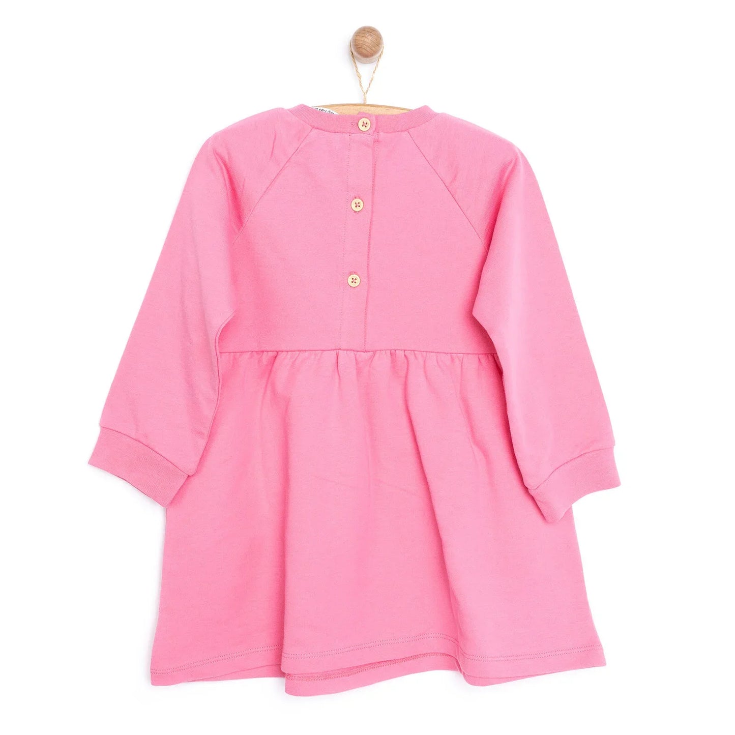 HelloBaby Basic Girl Knitted Ruffled Dress - Pink