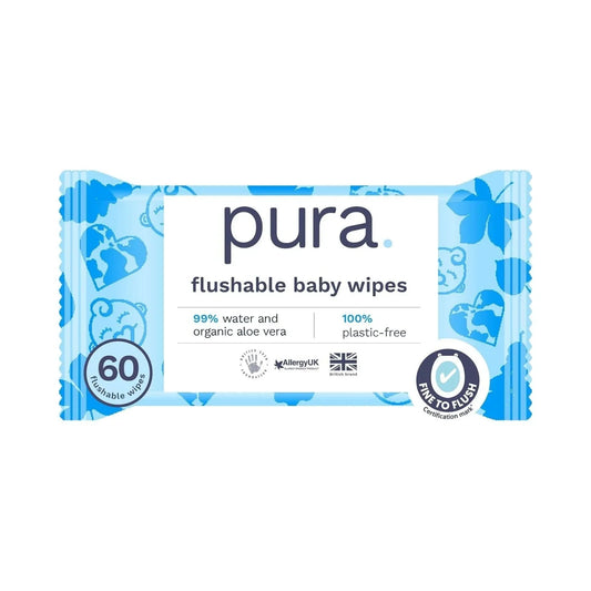 Pura Wipes Flushable 60 pcs