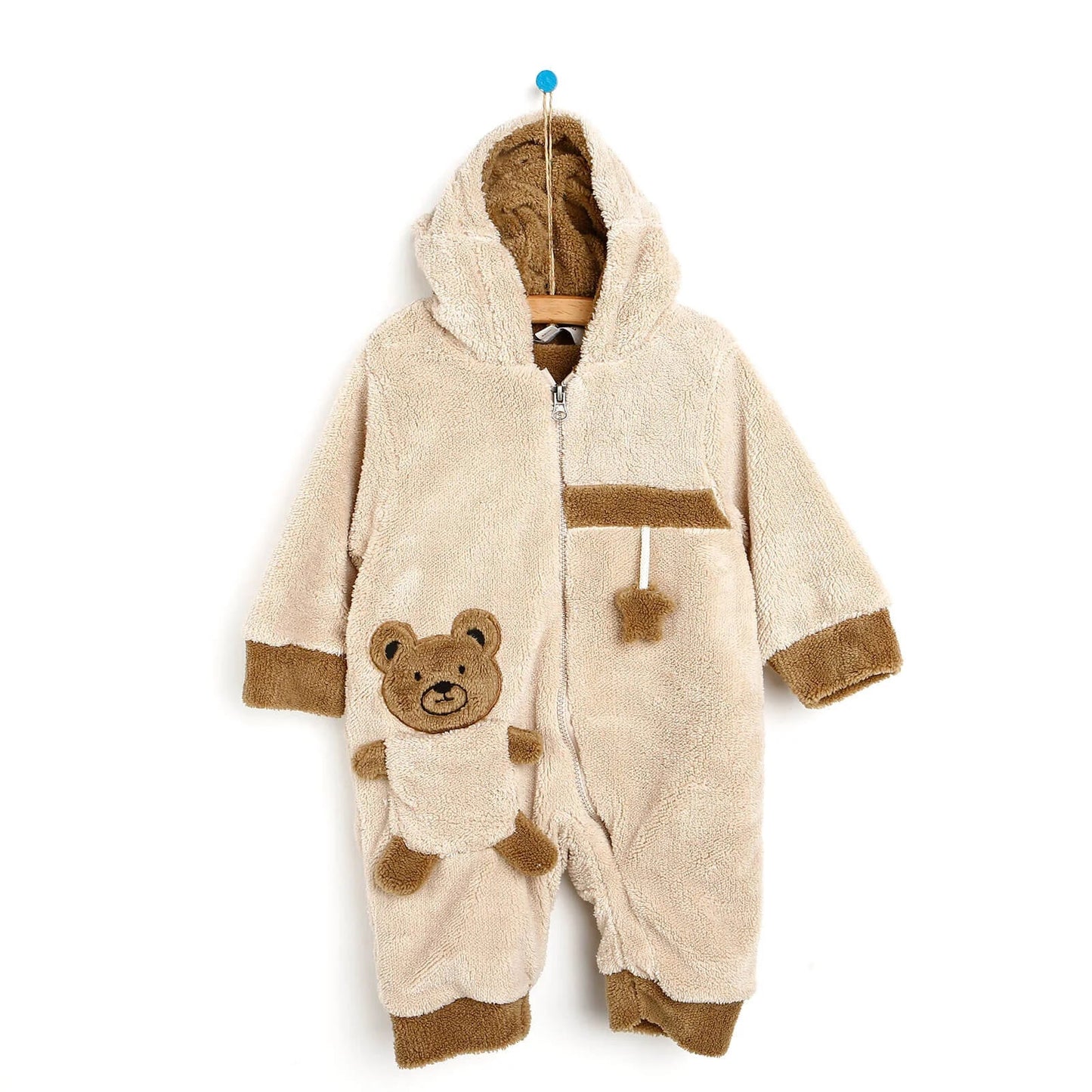 Midimod Newborn Welsoft Jumpsuit - Beige