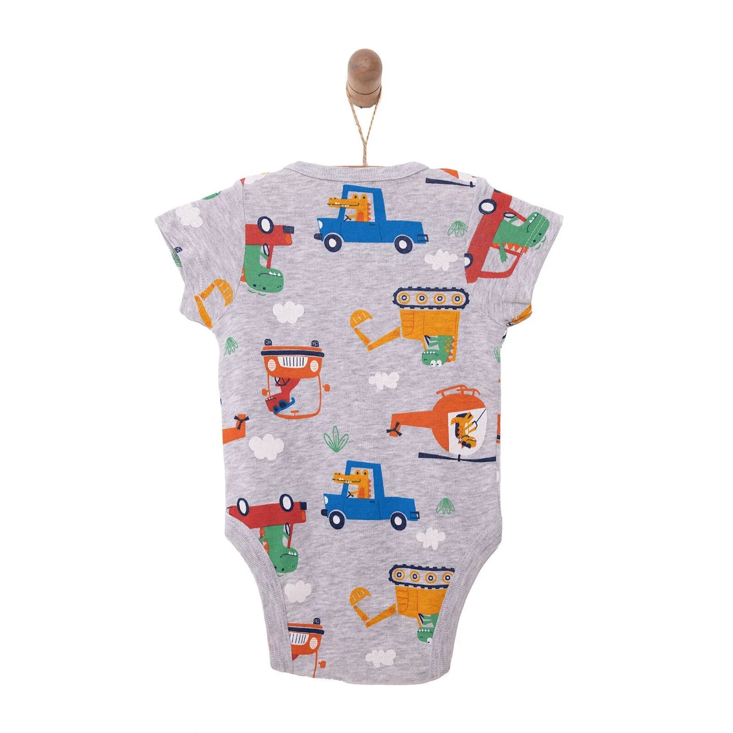 HelloBaby Baby Boy Short Sleeve Body - Grey Melange