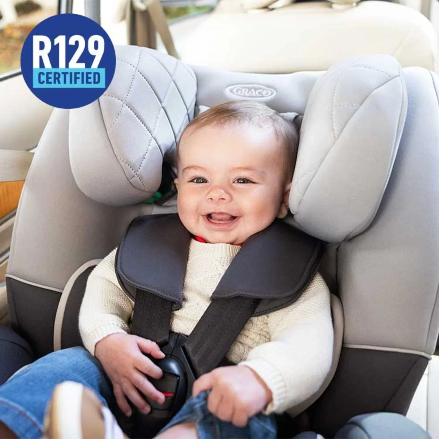Graco SlimFit R129 i-Size Car Seat - Iron