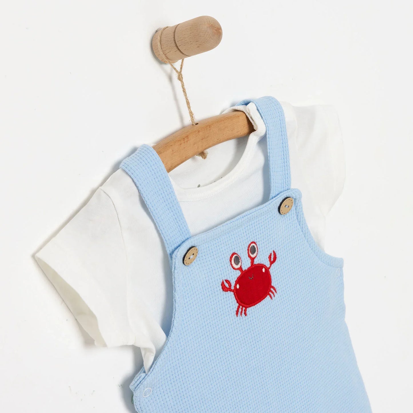Bebbek Boy Overalls T-shirt - Ecru