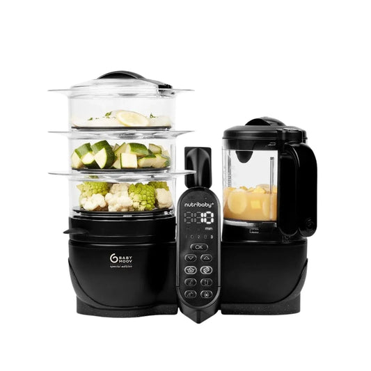 Babymoov Nutribaby (+) XL 6-in-1 Baby Food Maker - Black Edition