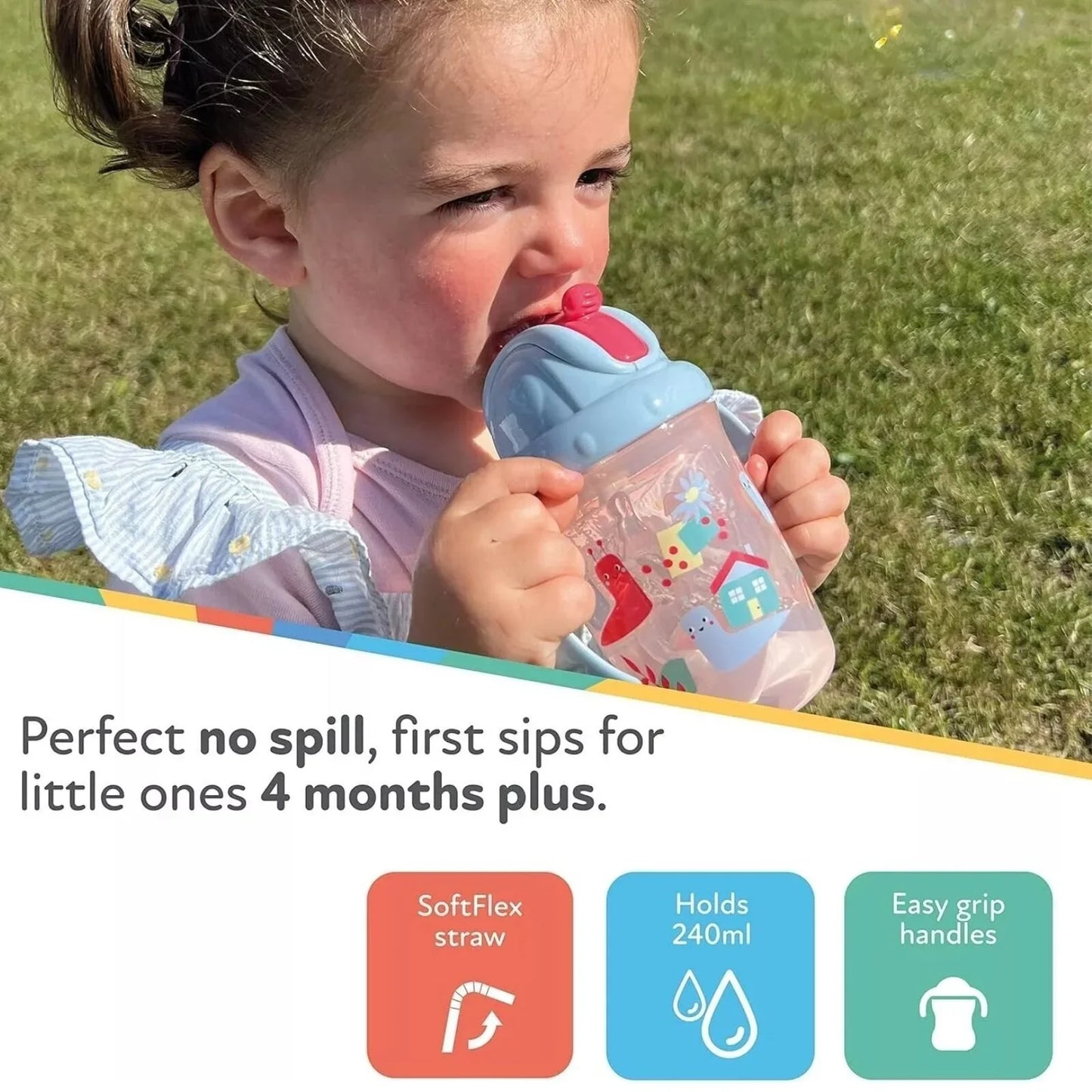 Nuby Flip N' Sip Sippy Cup Pack of 1 240ml
