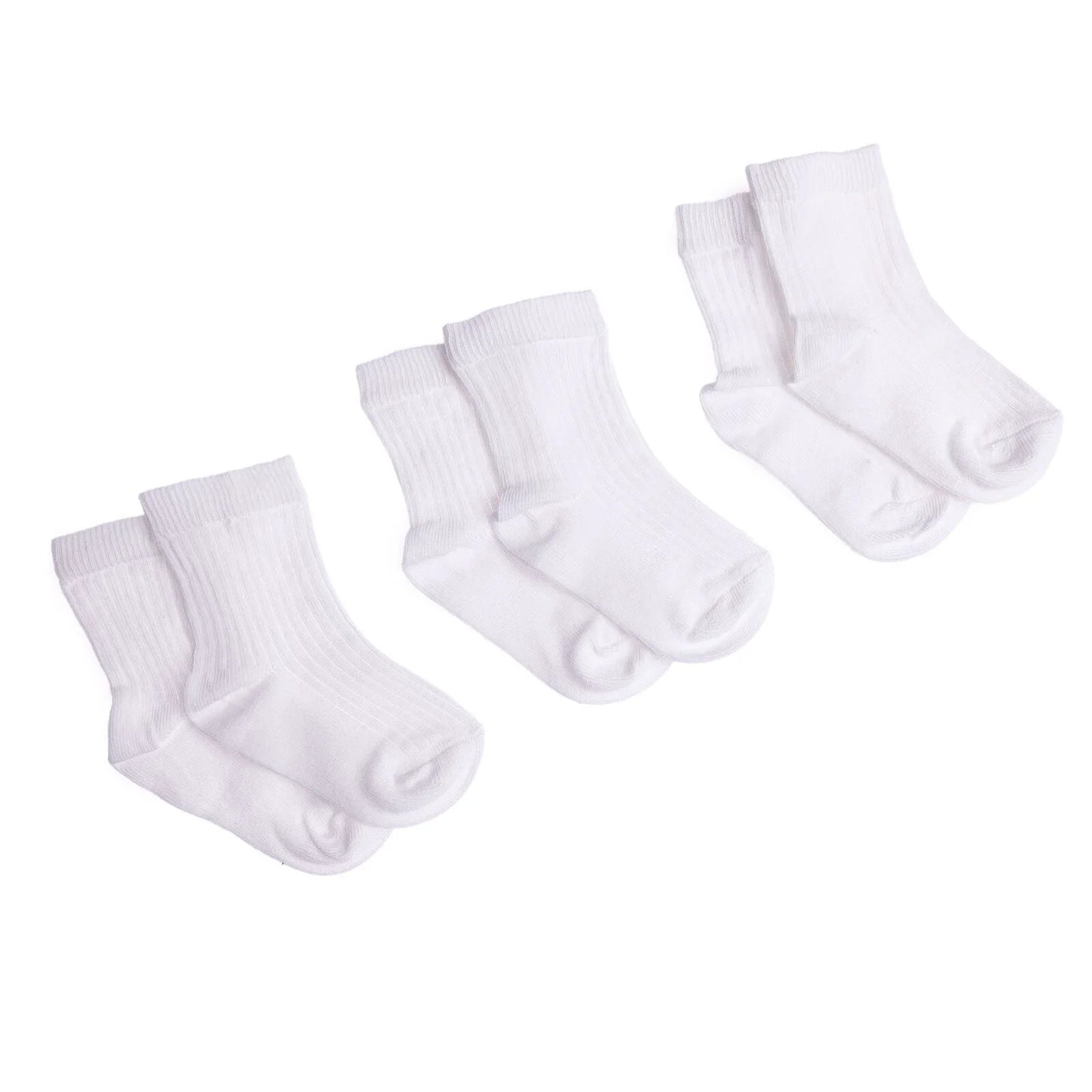 HelloBaby Unisex Baby Socks 3 Pack - White