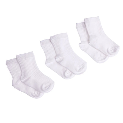 HelloBaby Unisex Baby Socks 3 Pack - White