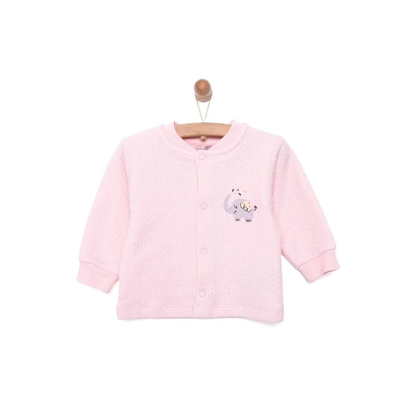 HelloBaby Baby Girl Quilted Cardigan - Light Pink