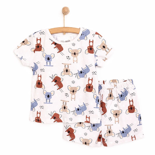 HelloBaby Baby Boy Short Sleeve Pyjamas Set - Beige