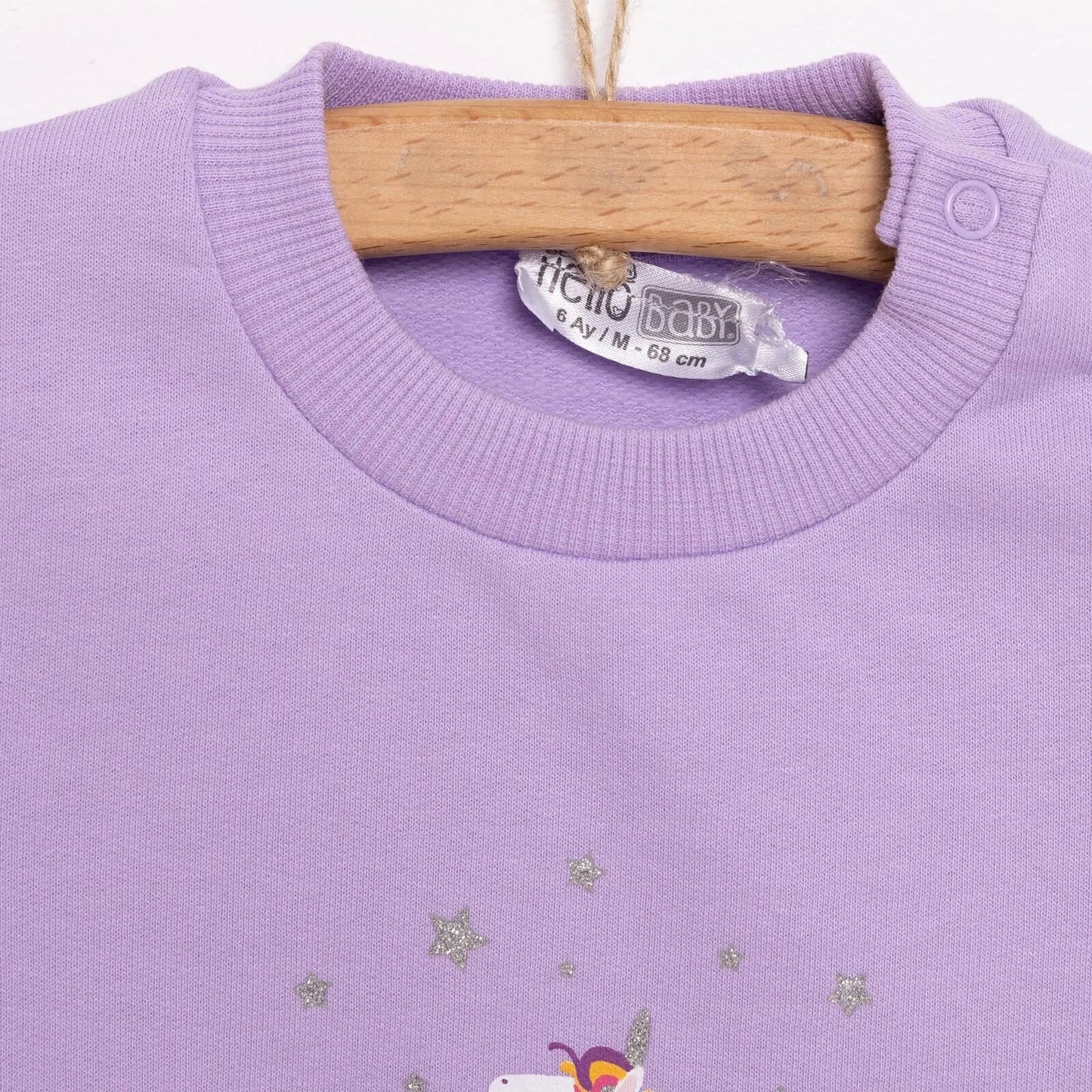 HelloBaby Baby Girl Unicorn Printed Sweatshirt - Purple