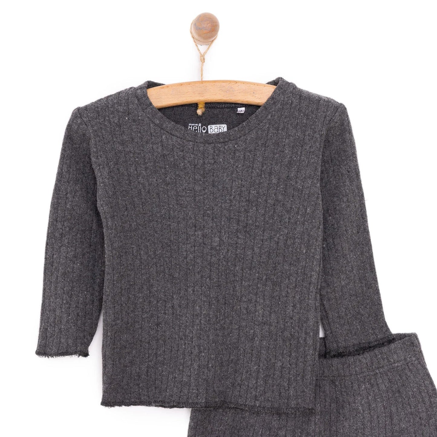 HelloBaby  Baby Boy Long Sleeve Pyjamas Set - Dark Grey