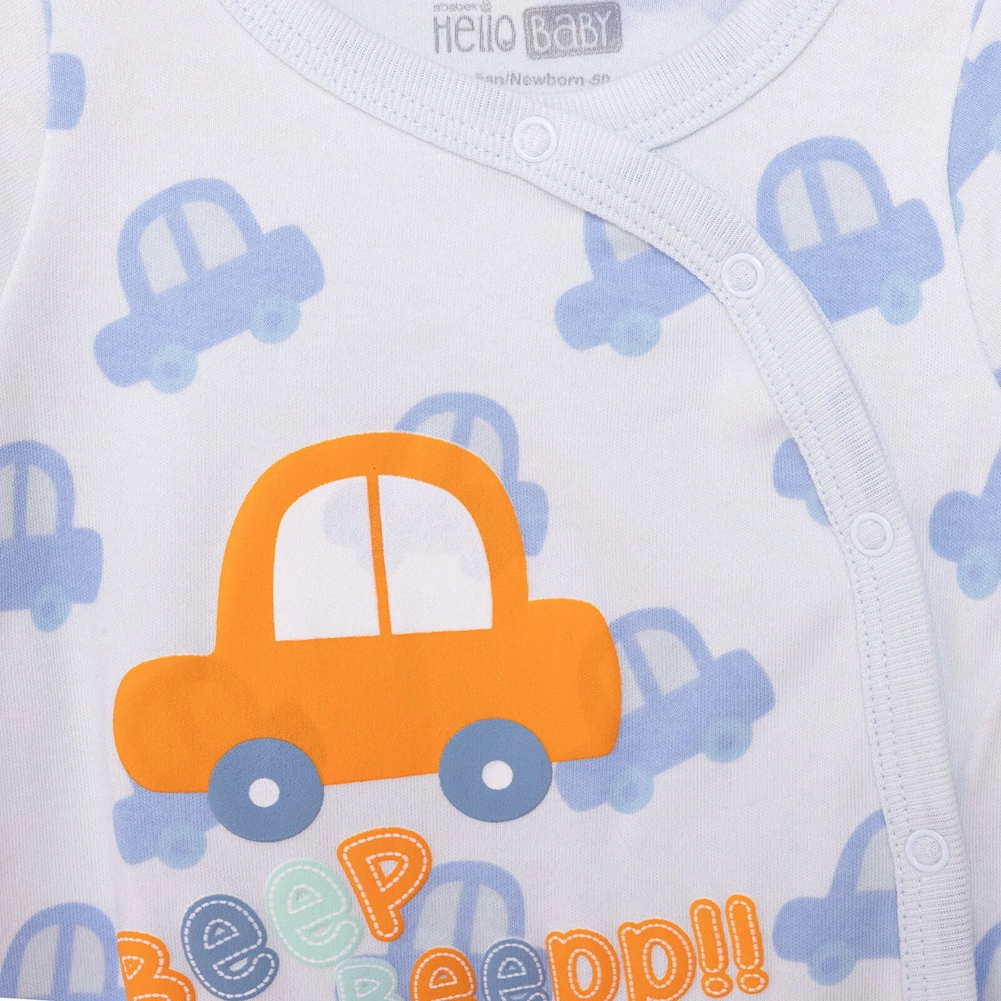 HelloBaby  Newborn Baby Boy  Footed Bottom - Blue