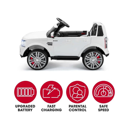 Xootz Land Rover Discovery 12V Ride On Lithium - White