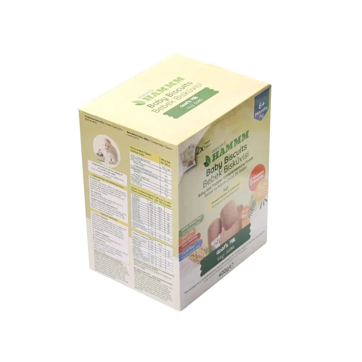 Hammm Baby Biscuits with Goat Milk 400g