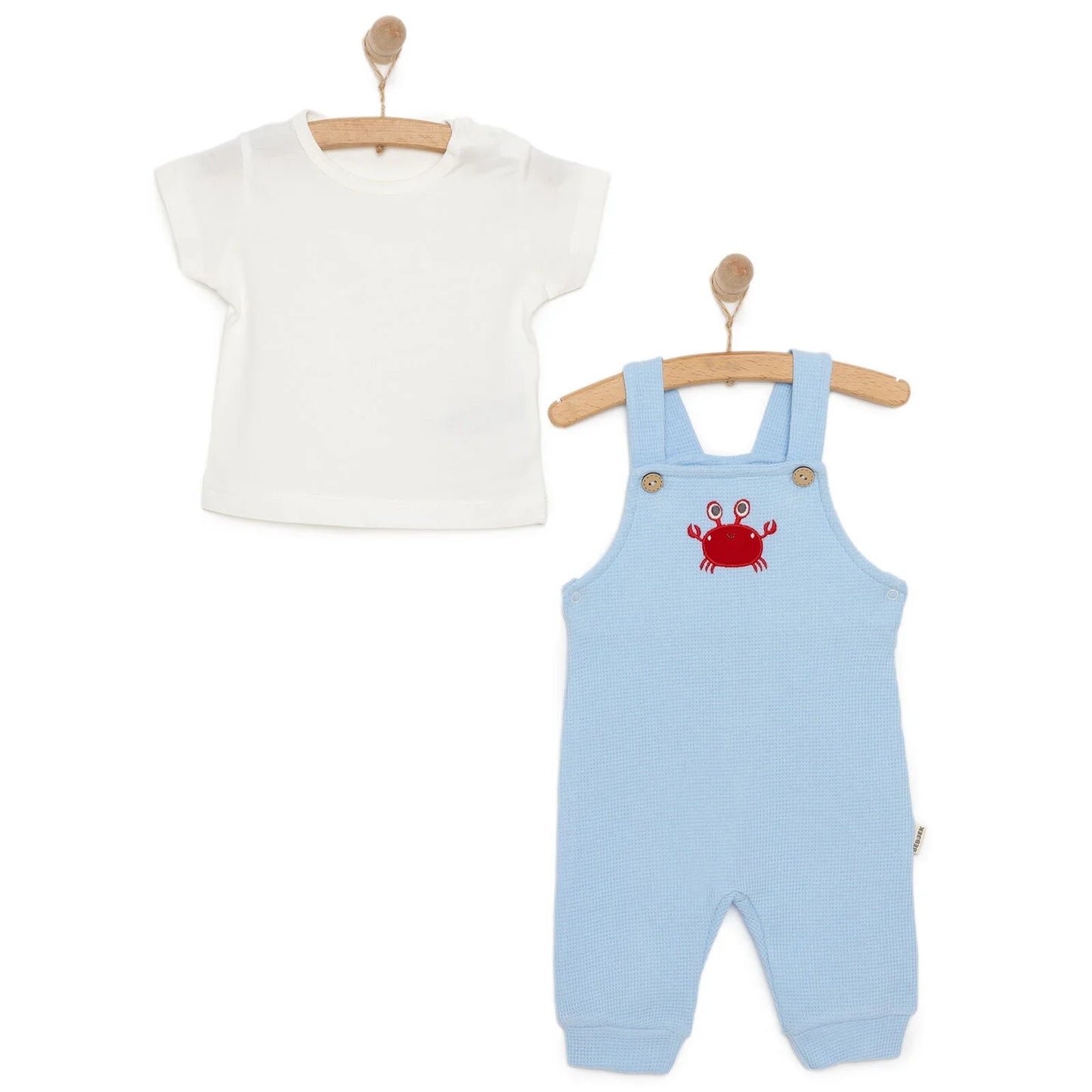Bebbek Boy Overalls T-shirt - Ecru