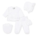 HelloBaby Girls Occasion Wear with Poppers Crew Neck Long Leg Long Sleeve - Ecru
