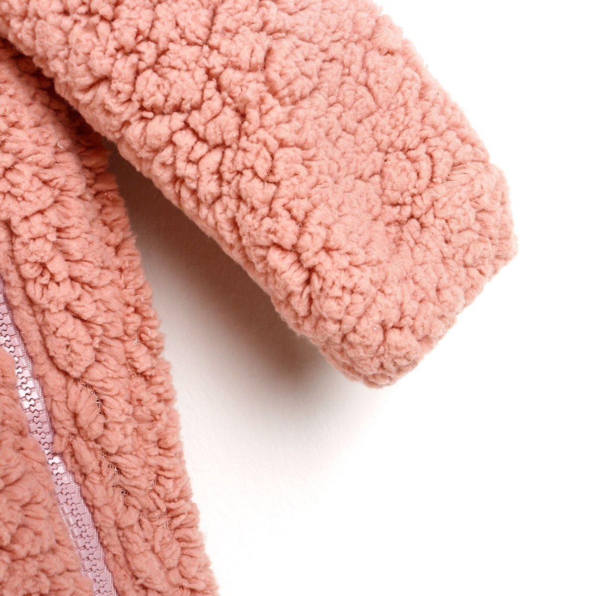 Midimod Newborn Rabbit Ear Welsoft Footed Jumpsuit - Light Rose