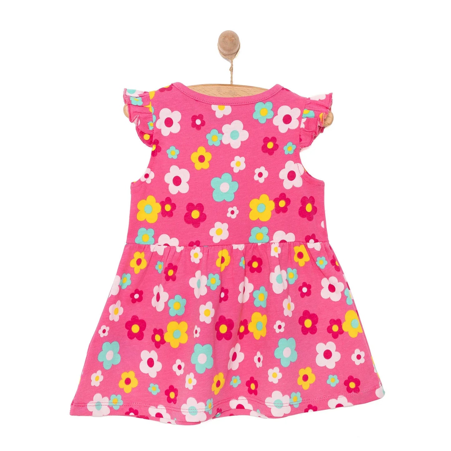 HelloBaby Basic Girl Daisy Patterned Dress - Pink