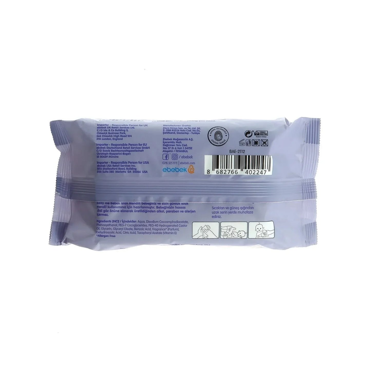 baby me Sensitive Baby Wipes 12x90 pcs