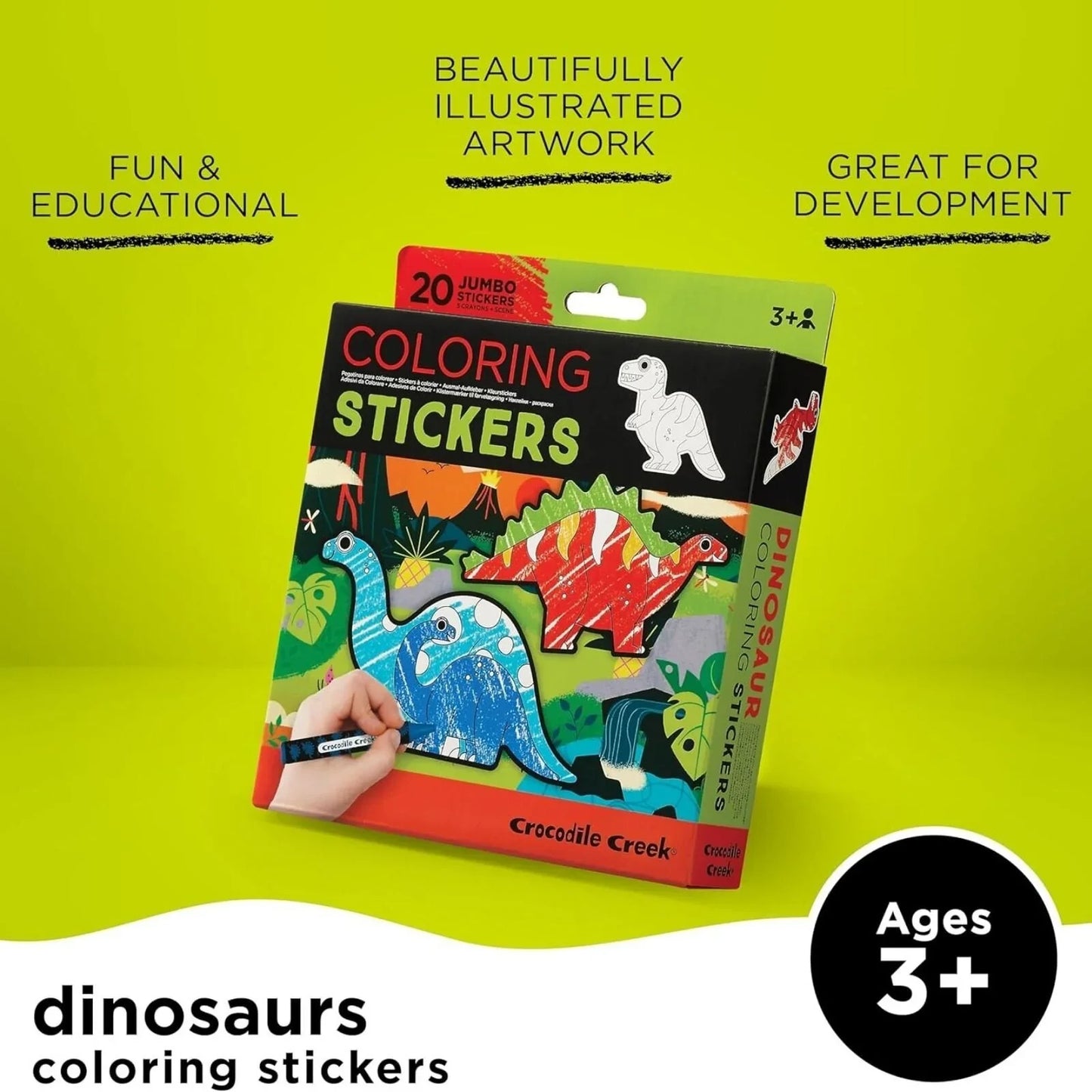 Crocodile Creek Dinosaurs Colouring Stickers
