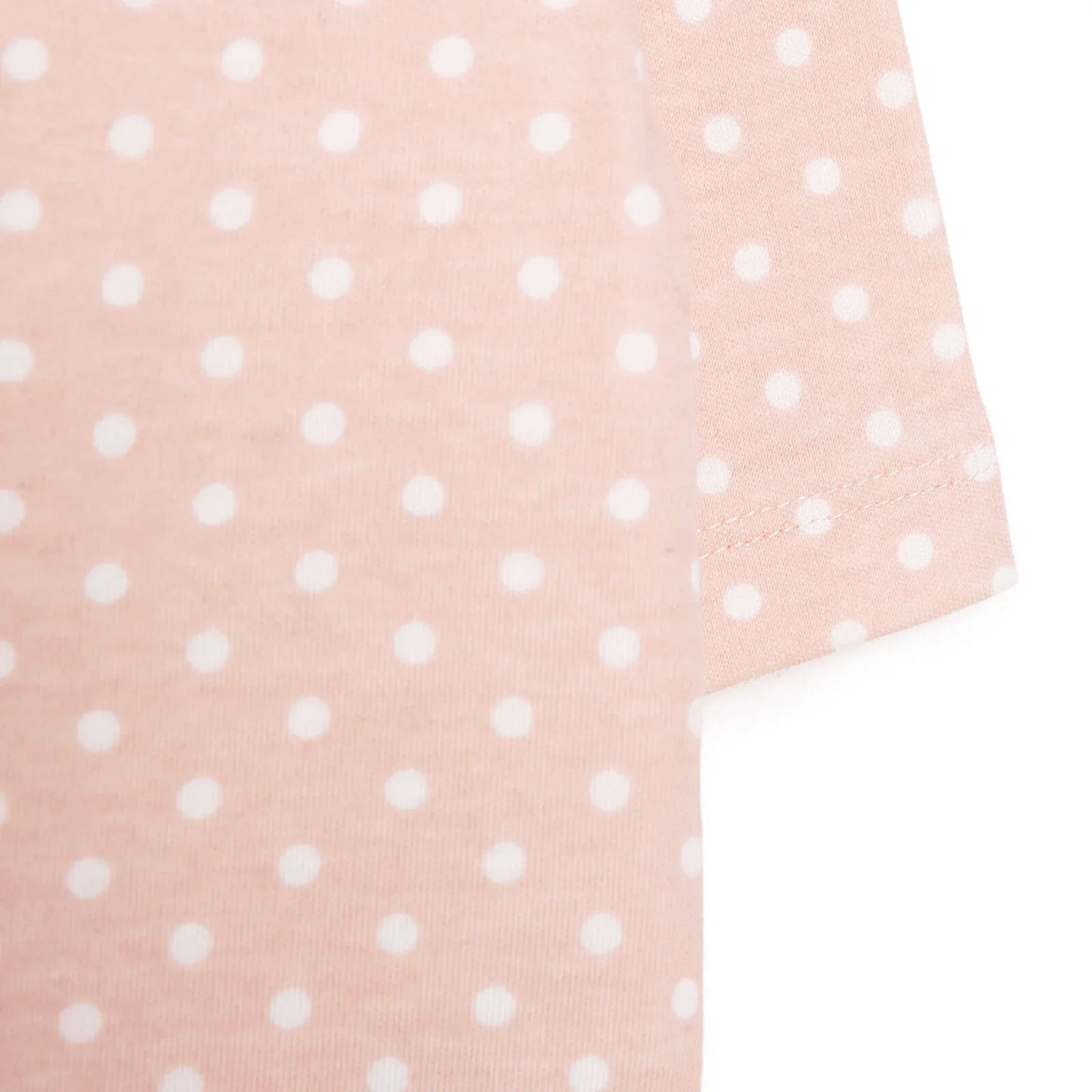 HelloBaby Newborn Girl Footed Jumpsuit - Salmon