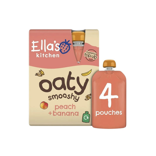 Ella's Kitchen Peach & Banana Oaty Smooshy 12+ months 360g (4x90g)