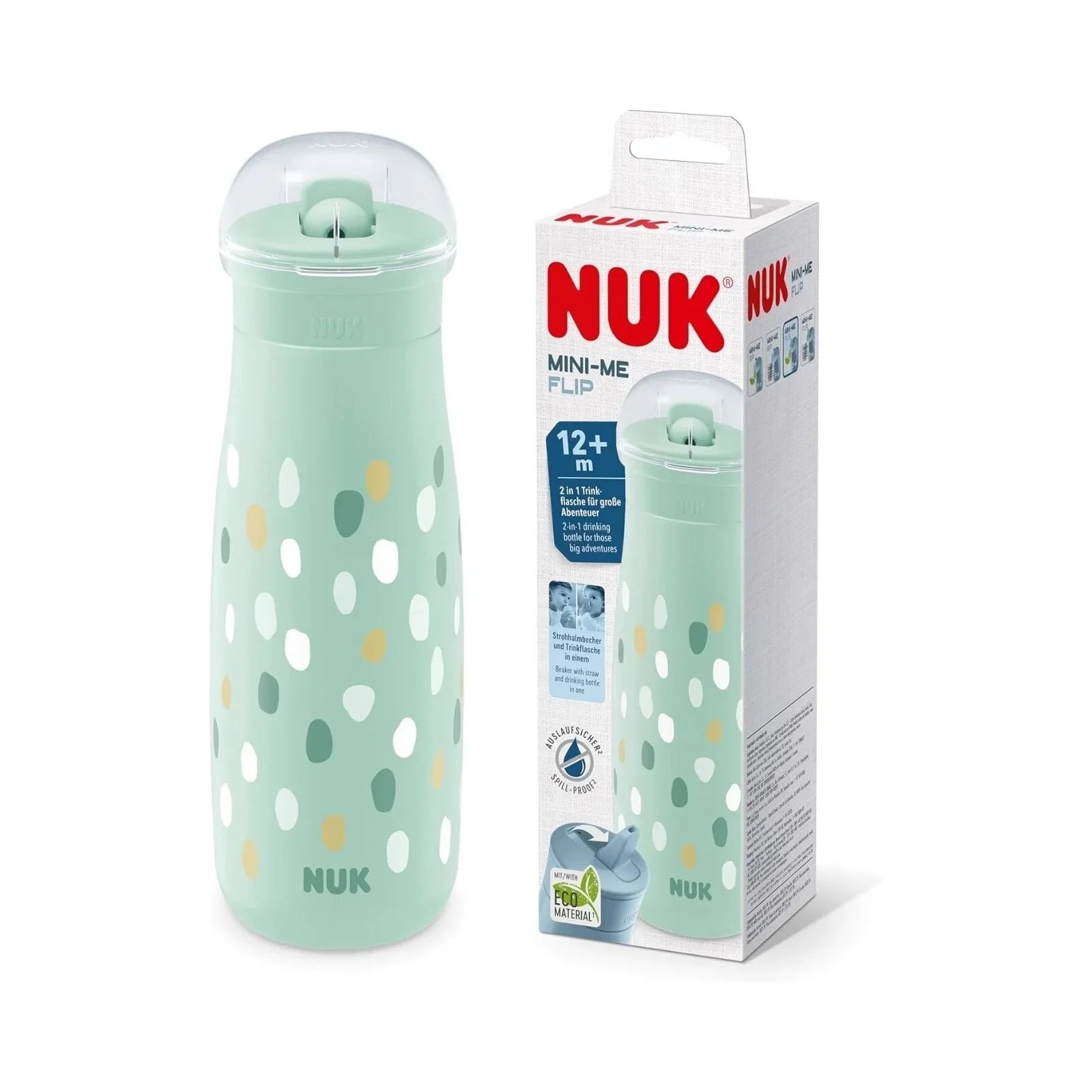 NUK Mini-Mee Flip Cup with 2-in-1 Cup 12+ months 450ml - Mint