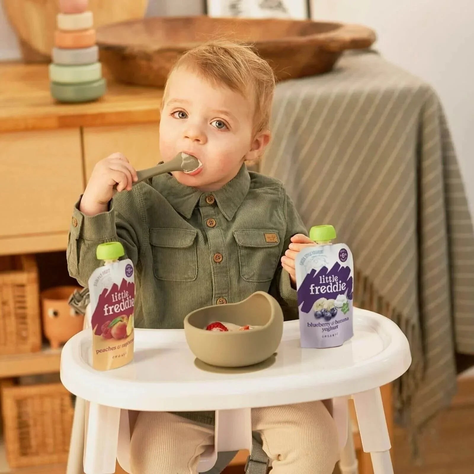 Little Freddie Organic Pink Lady Apple Greek Style Yoghurt Baby Food Pouch 6+ months 100g
