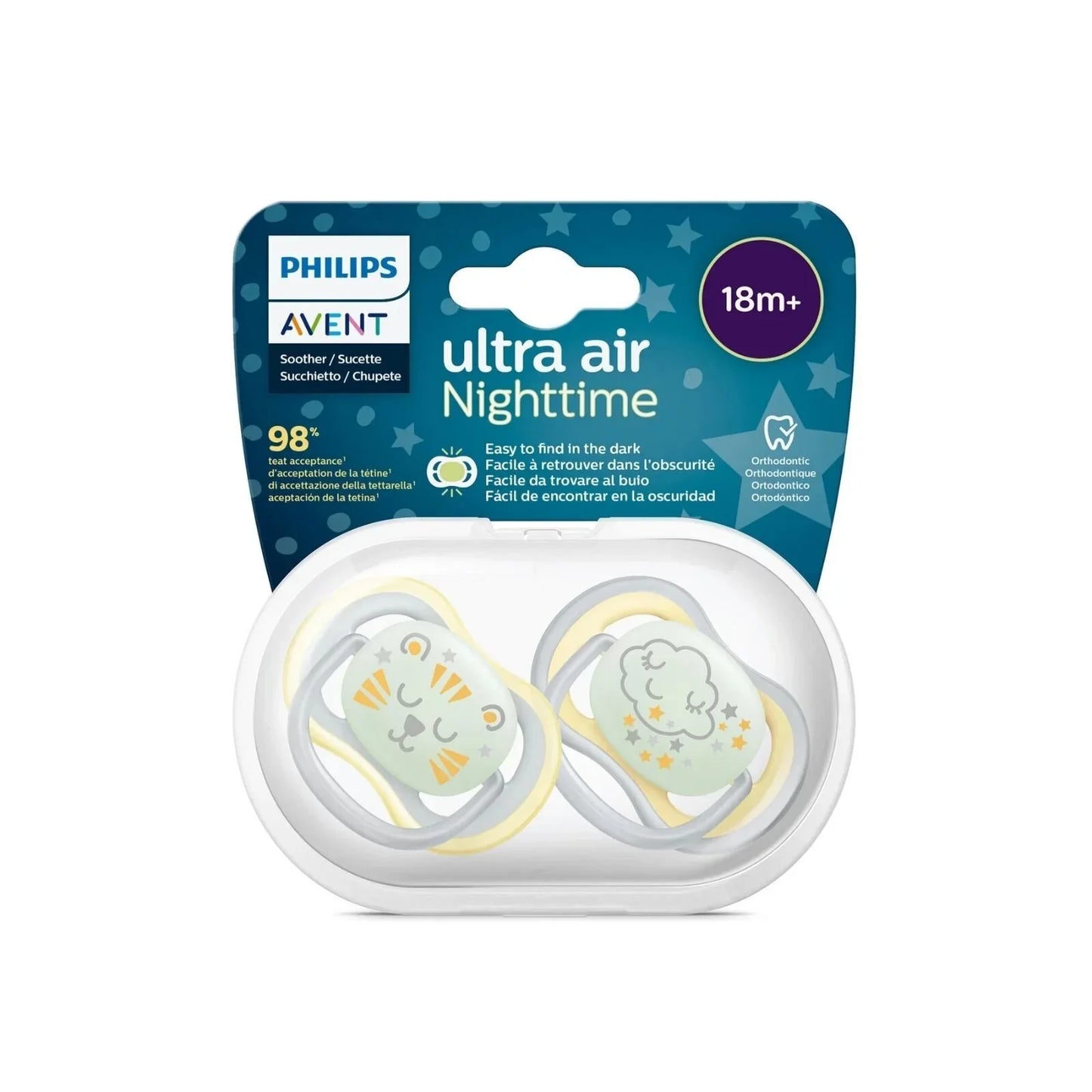 Philips Avent Ultra Air Night Soother 18+ months Pack of 2