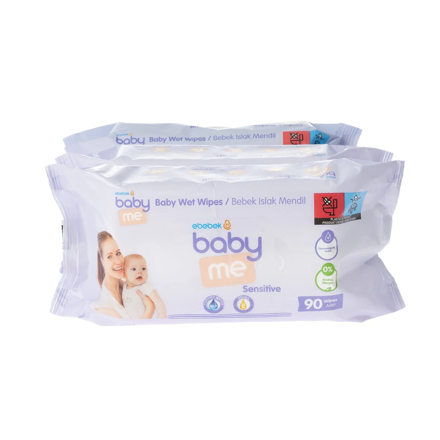 baby me Sensitive Wipes 3x90 pcs