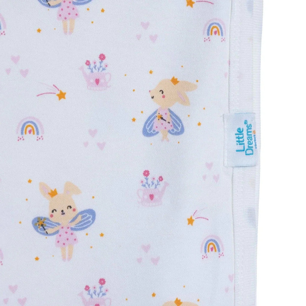 Little Dreams Bunny Print Jersey Baby Blanket (80 x 90 cm)
