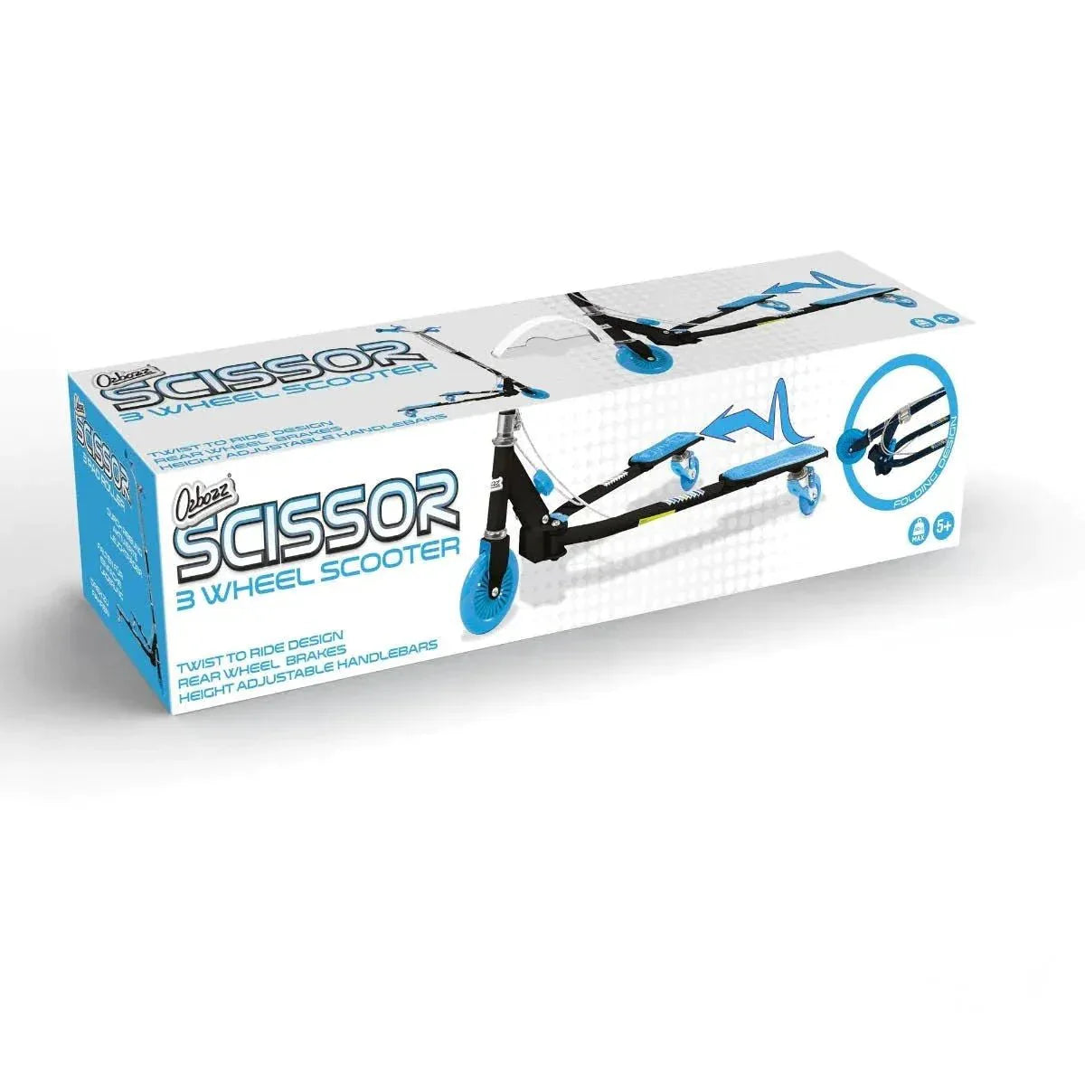 Ozbozz Scissor Scooter Black & Blue