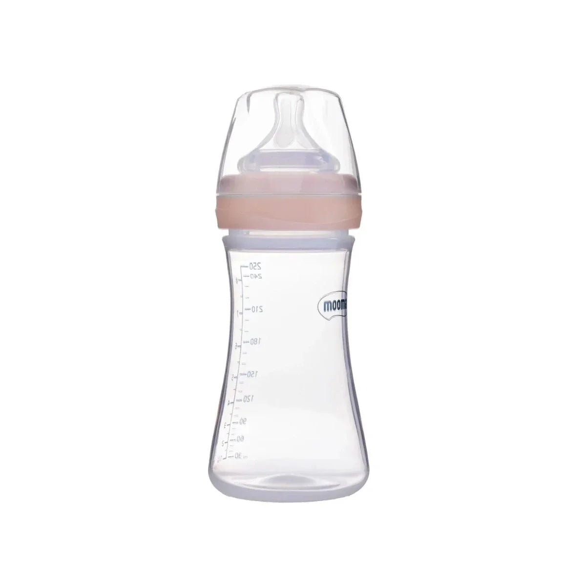 Mooma Kindy Bottle Medium Flow 6-18 months 250ml - Old Rose