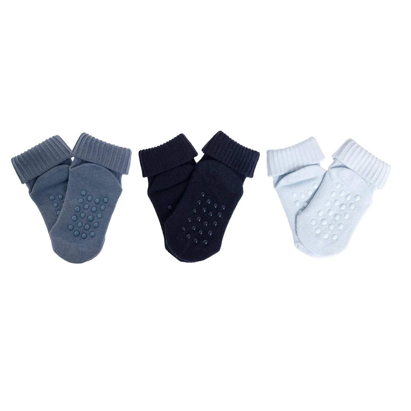 HelloBaby Boy Baby Socks 3 Pack - Blue