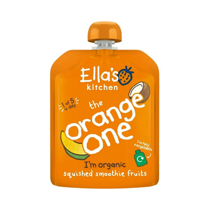 Ella's Kitchen Smoothie Organic The Orange One Multipack Baby Food Pouch 6+ months 450g (5x90g)
