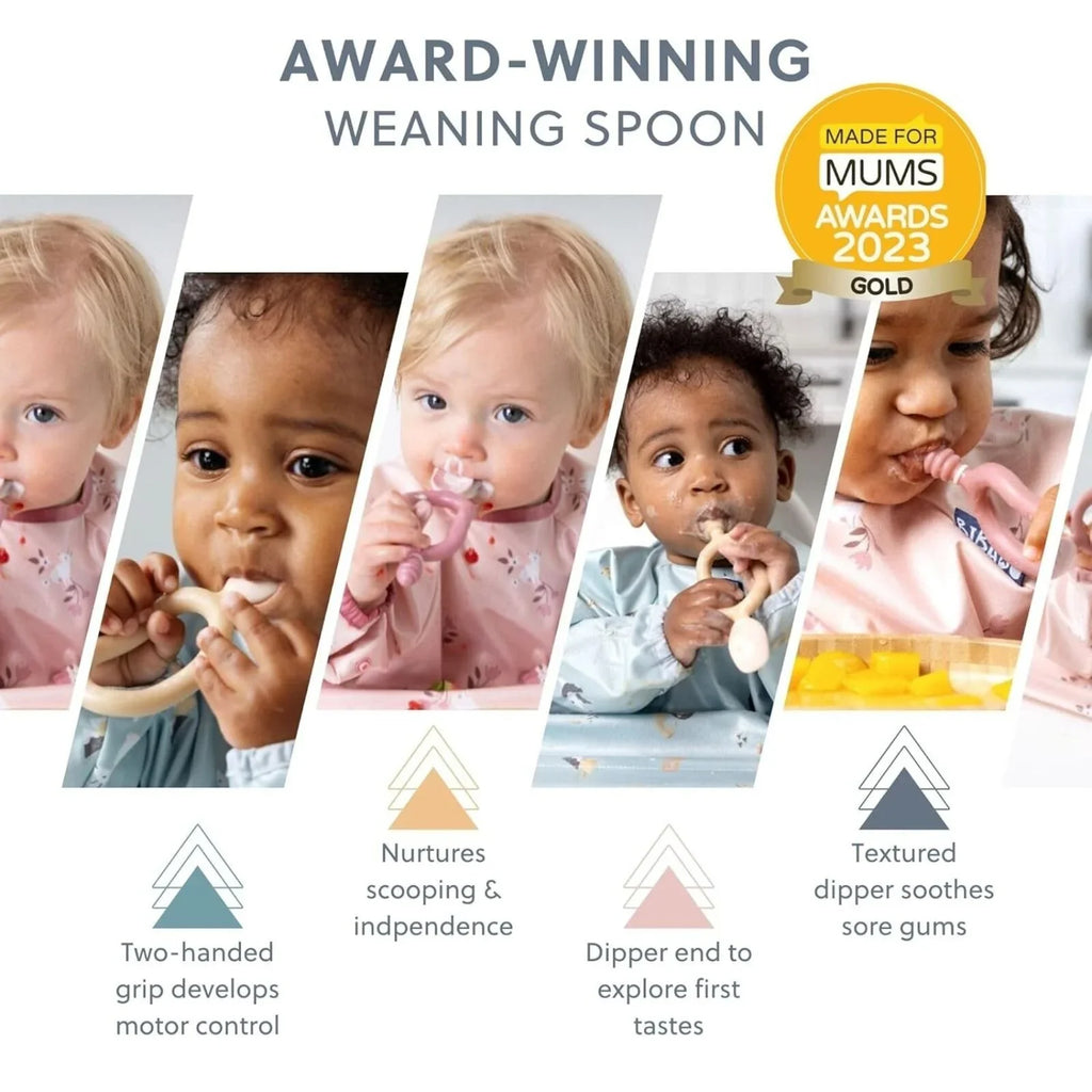 Bibado Dippit Baby Weaning Spoons 6+ months Pack of 2 - Blush