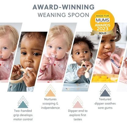 Bibado Dippit Baby Weaning Spoons 6+ months Pack of 2 - Blush
